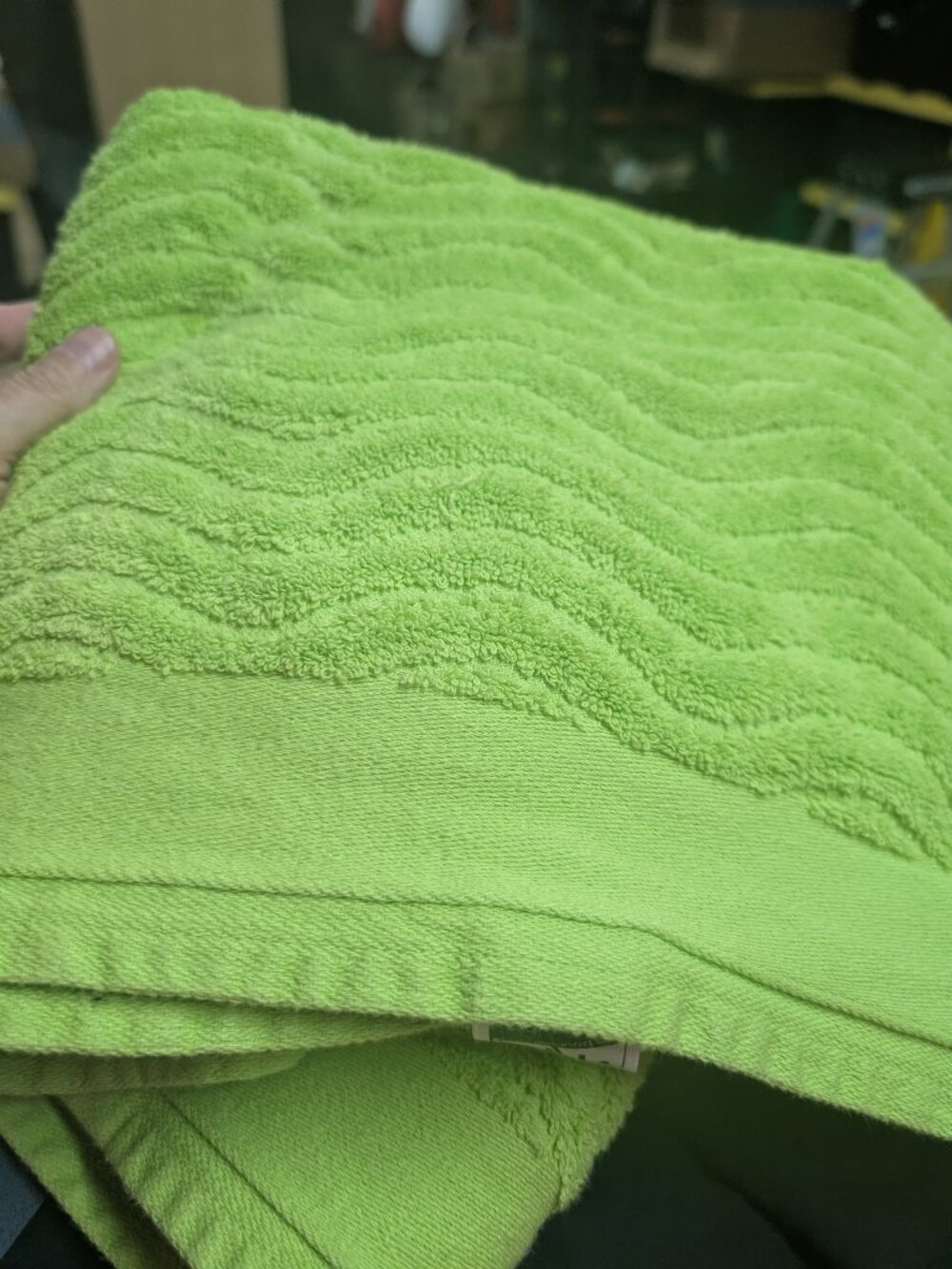 Set of 2 No Boundaries Green Cotton Towels - Bundle Discount Available